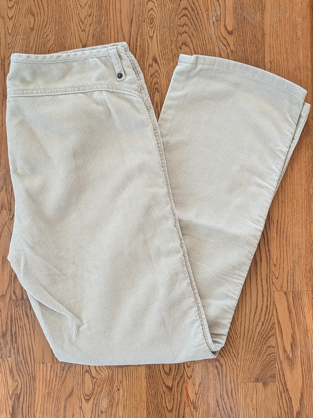 Vintage Y2K Express Jeans Khaki Beige Corduroy Straight Leg Pants